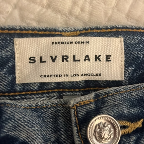 NWT SLVRLAKE denim high rise size 27 Beatnik style Salton Sea color - Picture 7 of 10